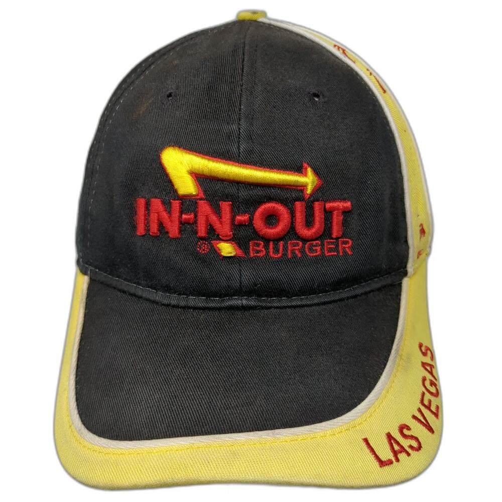 In-N-Out Burger Baseball Cap Black Red One Size Las Vegas Palm Tree Logo hat